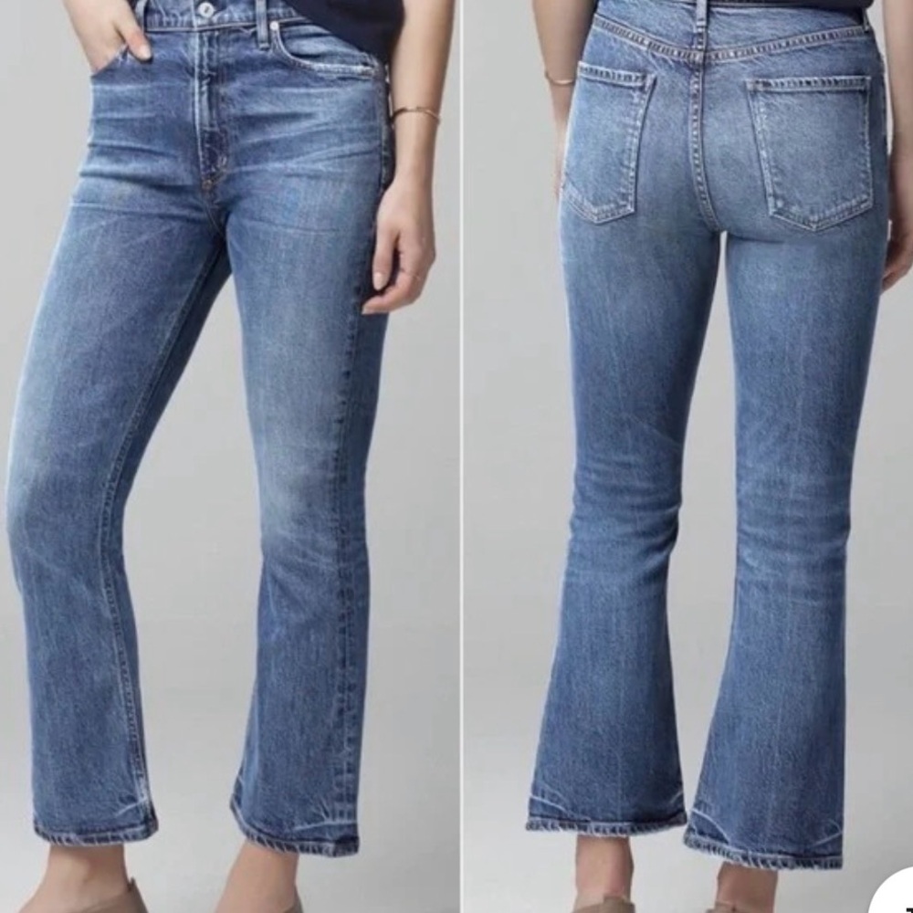 Citizens Of Humanity Premium Vintage Demy Cropped Flare Jeans, Raw Hem, 25